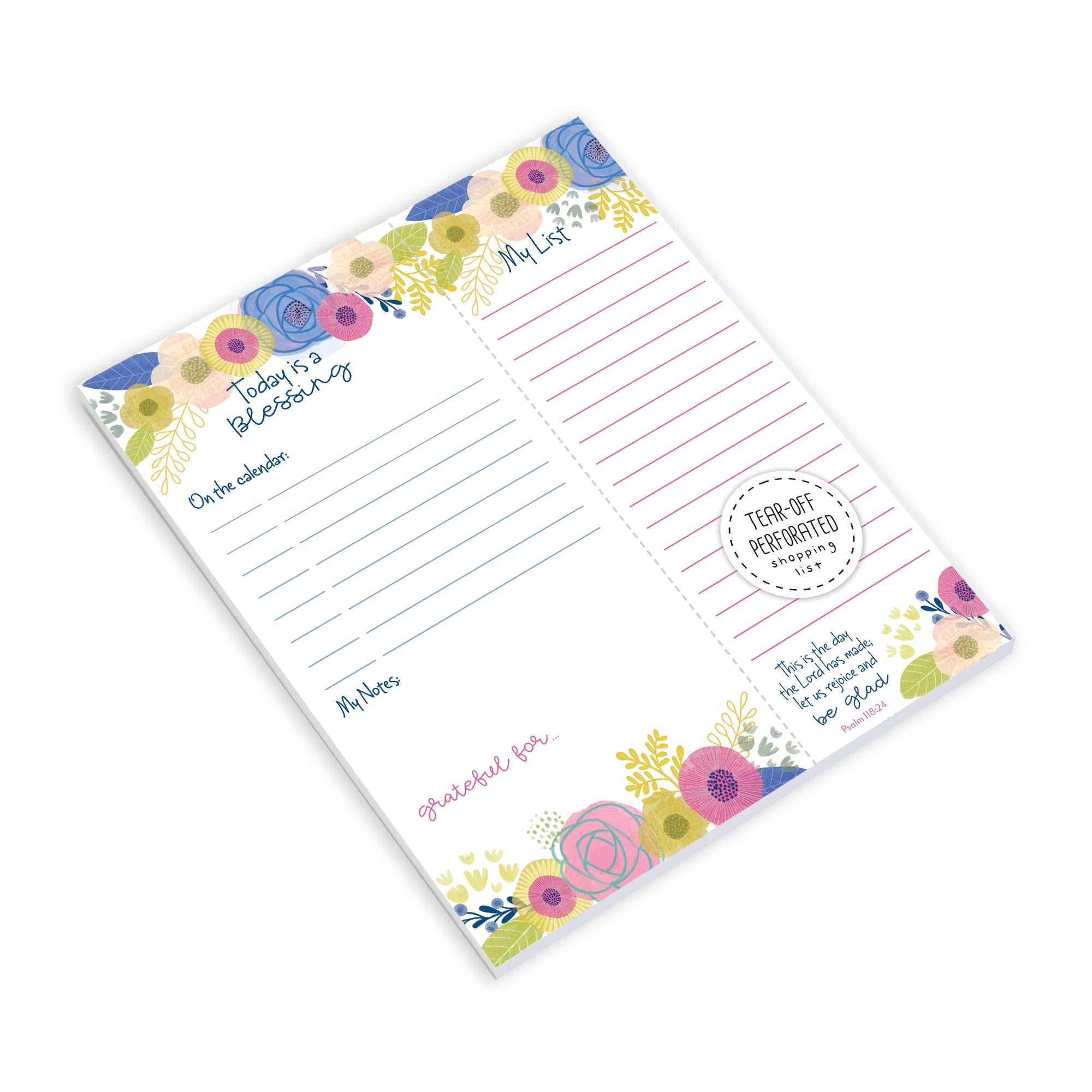 {with scripture} Daily Planner Pad - Flowers & Sprigs