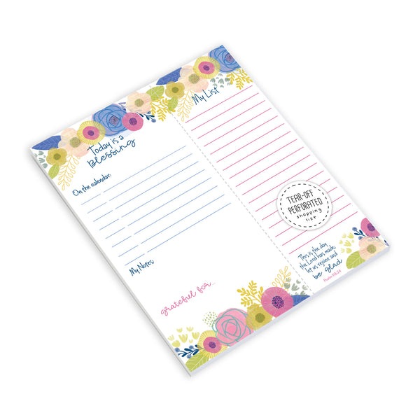 {with scripture} Daily Planner Pad - Flowers & Sprigs