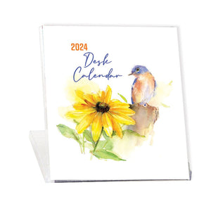 New 2024 Desk Calendar - Watercolor Wings Gift Calendar
