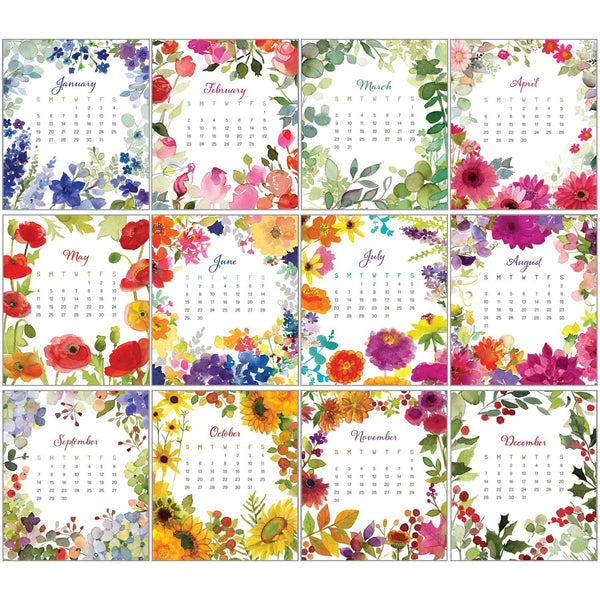 New 2025 Desk Calendar - Garden Flowers