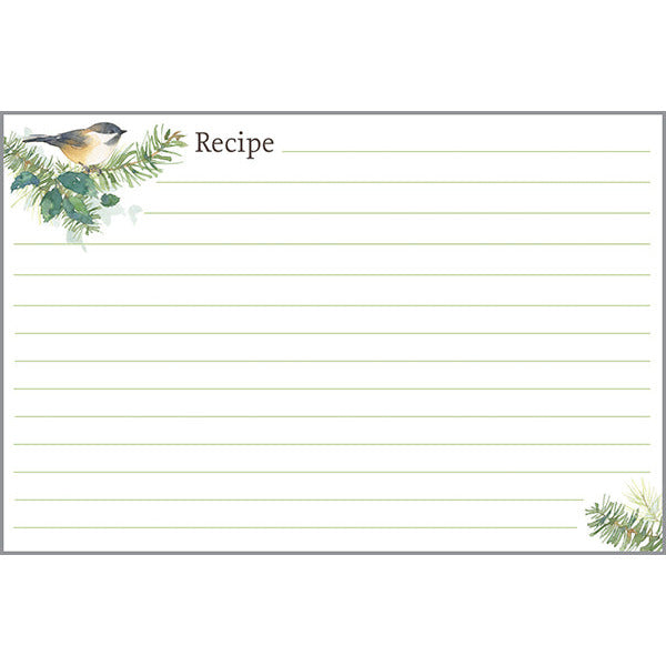 Holiday Recipe Cards - Chickadee on Pine, Gina B Designs