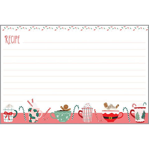 Holiday Recipe Cards - Christmas Mugs, Gina B Designs