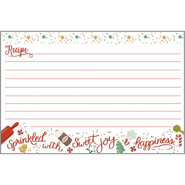Holiday Recipe Cards - Sprinkled with Joy