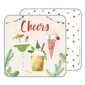 Holiday Coasters- Cheers, Gina B Designs