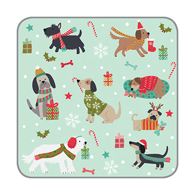 Holiday Paper Coasters- Dogs and Cats in Scarves