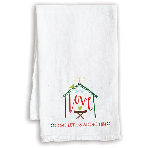 Holiday Tea Towel - Love Nativity, Gina B Designs