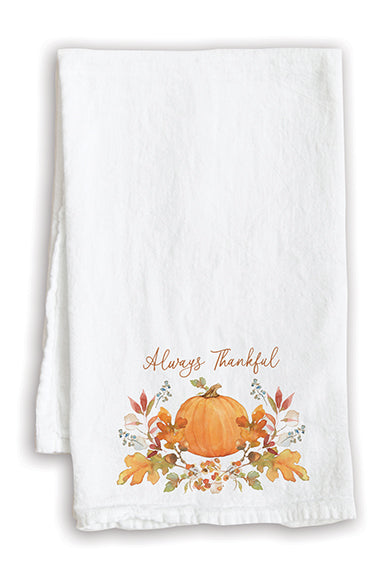 Holiday Tea Towel - Always Thankful