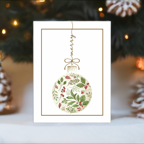Christmas card - Merry Ornament