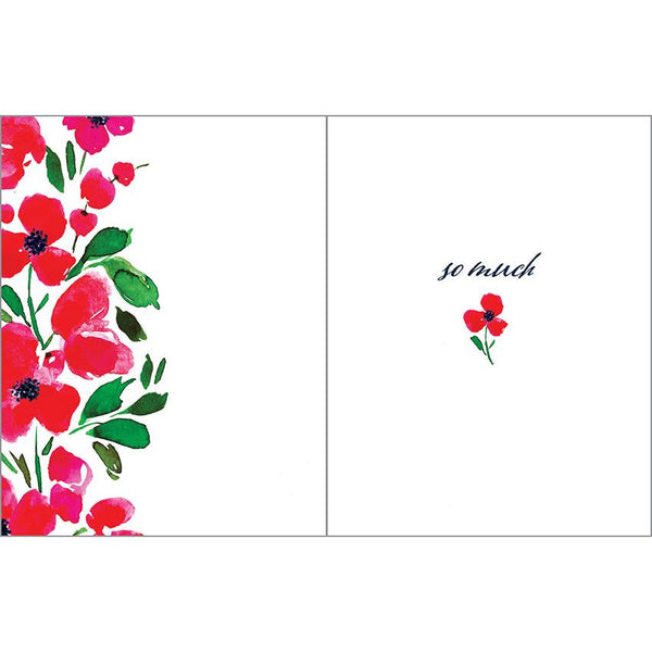 Thank You card - Red Poppies