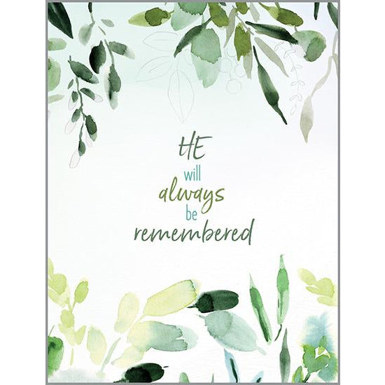 Sympathy Card - Remembering Him, Gina B Designs