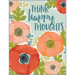 Thinking of You Card - Red/Orange Poppies