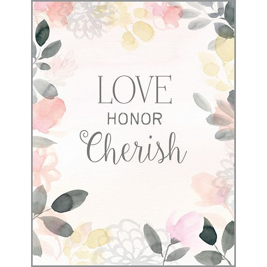 Wedding card - Love Honor Cherish