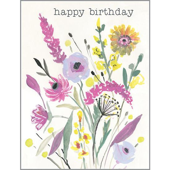 Birthday card - Birthday Flower Stems
