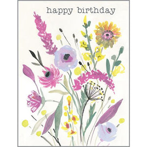 Birthday card - Birthday Flower Stems