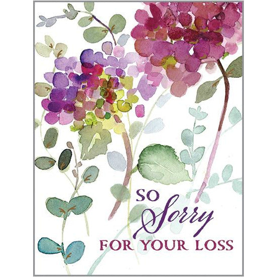 Sympathy card - Hydrangea Stems, Gina B Designs