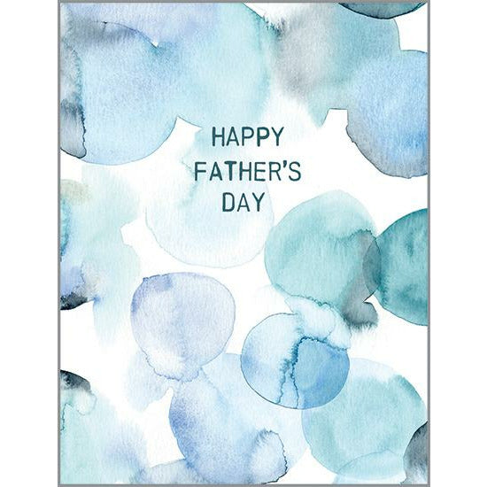 Father's Day Card - Watercolor Circles, Gina B Designs