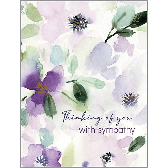 Sympathy card - Purple Floral, Gina B Designs