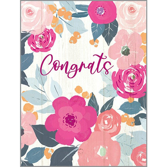 Congratulations card - Magenta Roses, Gina B Designs