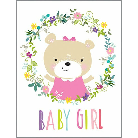 Baby card - Baby Girl Bear, Gina B Designs