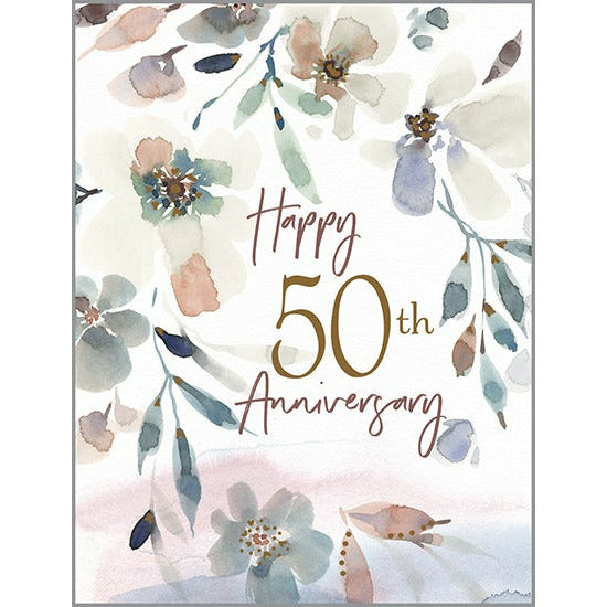 Anniversary card - 50th Anniversary Flowers, Gina B Designs