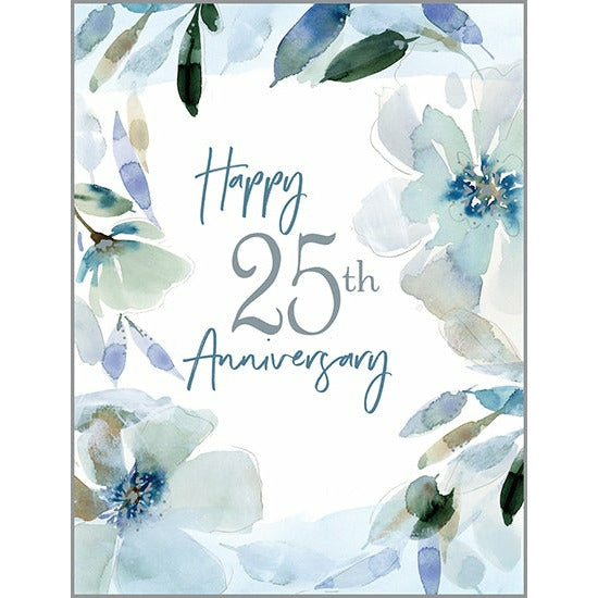 Anniversary card - 25th Anniversary Flowers, Gina B Designs