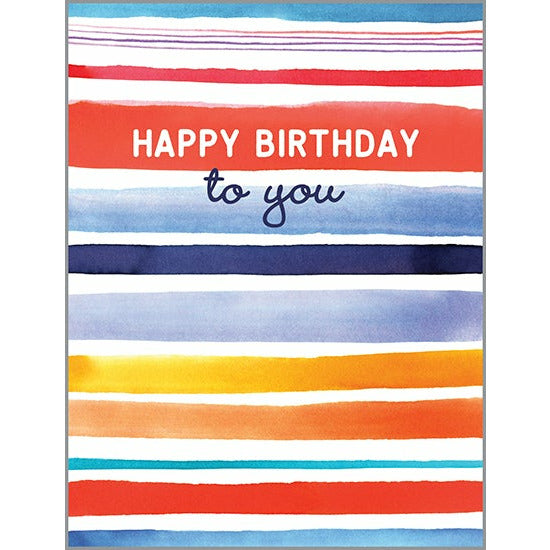 Birthday card - Summer Stripes, Gina B Designs