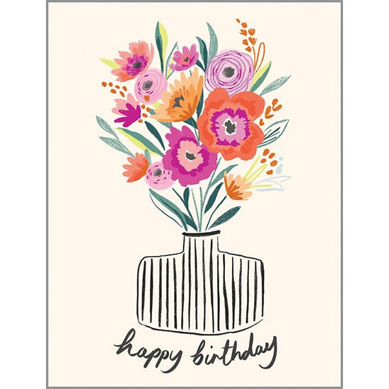 Birthday card - Birthday Vase, Gina B Designs