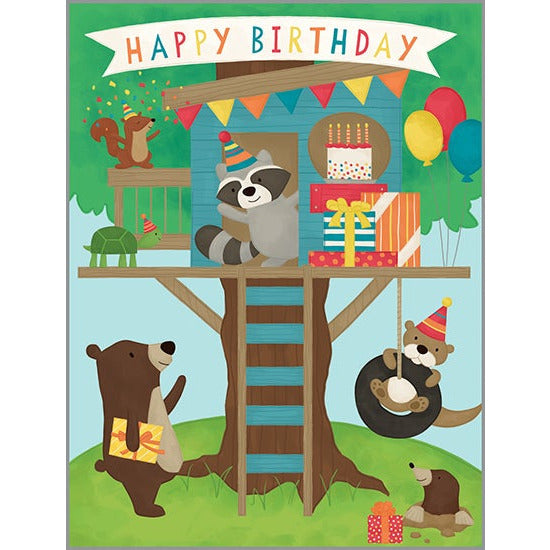 Birthday card - Treehouse Party, Gina B Designs