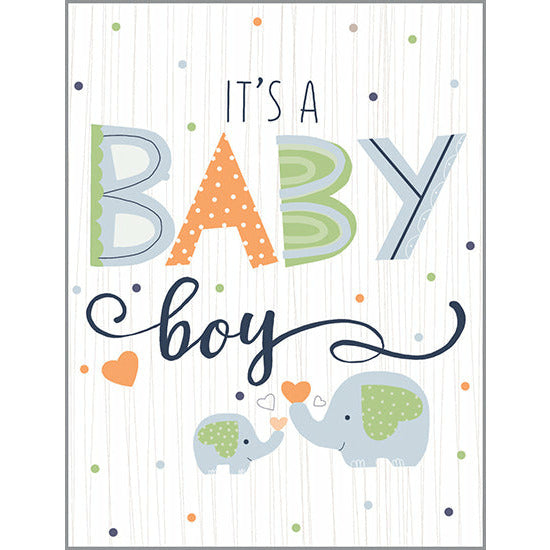 Baby Card - Boy Elephant, Gina B Designs