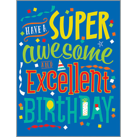Birthday card - Super Awesome Bday, Gina B Designs
