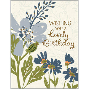 Birthday card - Flower Stems, Gina B Designs