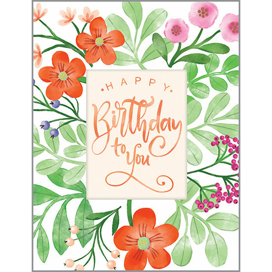 Birthday card -Birthday Blossoms, Gina B Designs