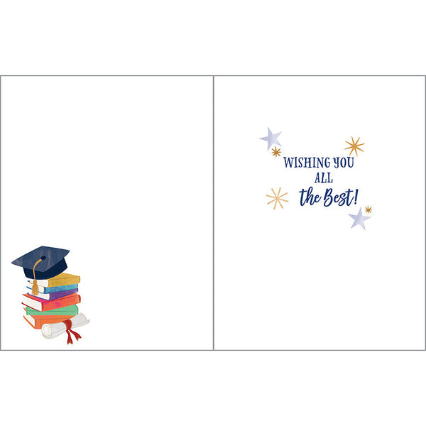 Graduation card - Book Stack, Gina B Designs