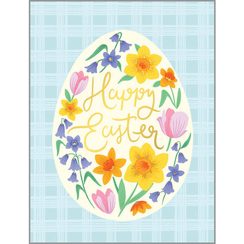 Easter Card - Floral Easter Egg, Gina B Designs
