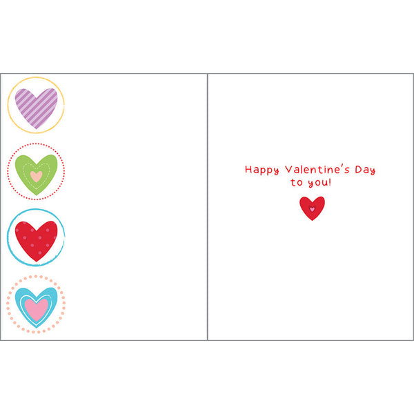 Valentine card - Hearts in Circles, Gina B Designs