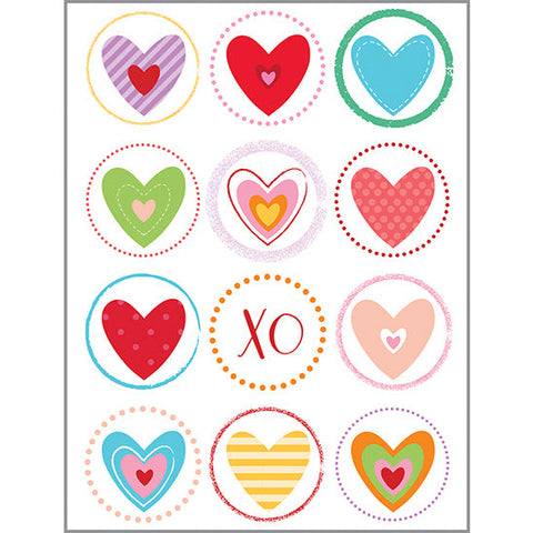 Valentine card - Hearts in Circles, Gina B Designs
