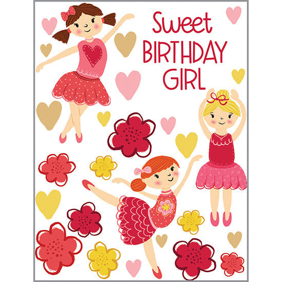 Birthday card - Ballerinas, Gina B Designs