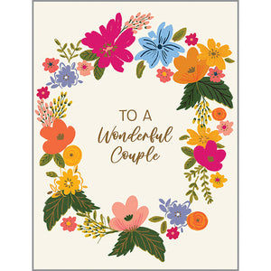 Anniversary card - Flower Wreath, Gina B Designs