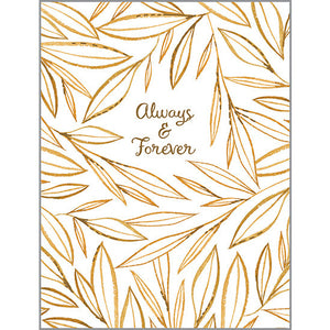 Wedding card - Gold Leaves, Gina B Designs