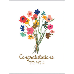 Congratulations card - Little Flower Bouquet, Gina B Designs
