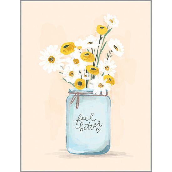 Get Well card - Jar of Daisies, Gina B Designs