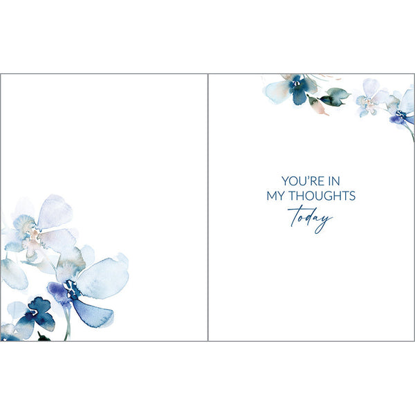 Thinking of You card - Swirling Petals, Gina B Designs