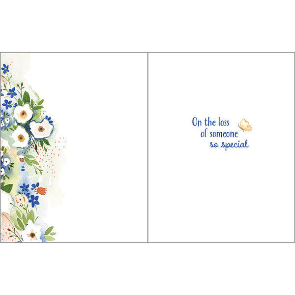 Sympathy card - Sweet White Flowers, Gina B Designs