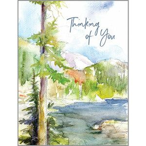 {with scripture} Thinking of You Card - Lake and Mountain, Gina B Designs