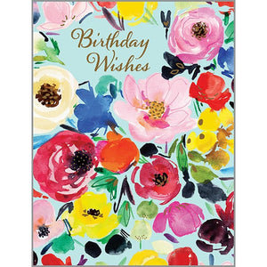 {with scripture} Birthday Card - Blooms on Blue, Gina B Designs