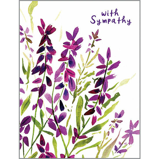 {with scripture} Sympathy Card - Little Purple Flowers, Gina B Designs