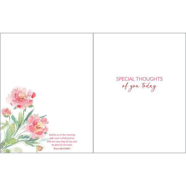 {with scripture} Birthday card - Peony & Chickadee, Gina B Designs