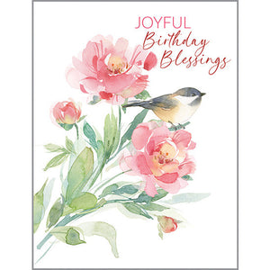 {with scripture} Birthday card - Peony & Chickadee, Gina B Designs