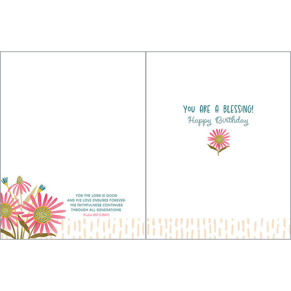 {with scripture} Birthday card - Pink Daisy Mug, Gina B Designs