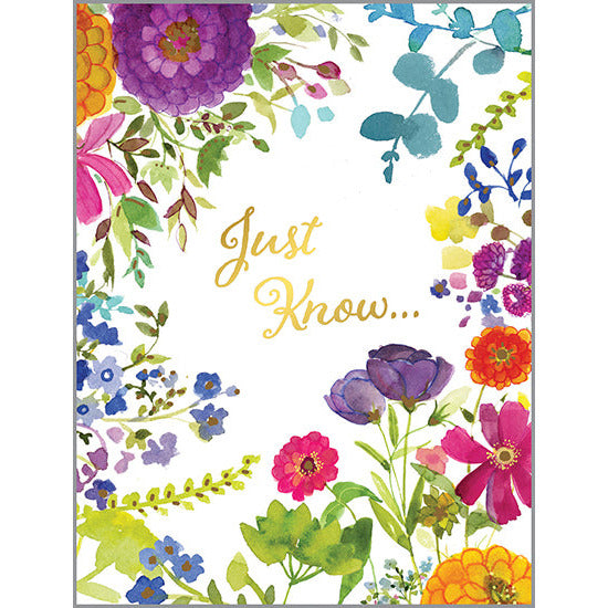 {with scripture} Thinking of You card - Colorful Flowers, Gina B Designs